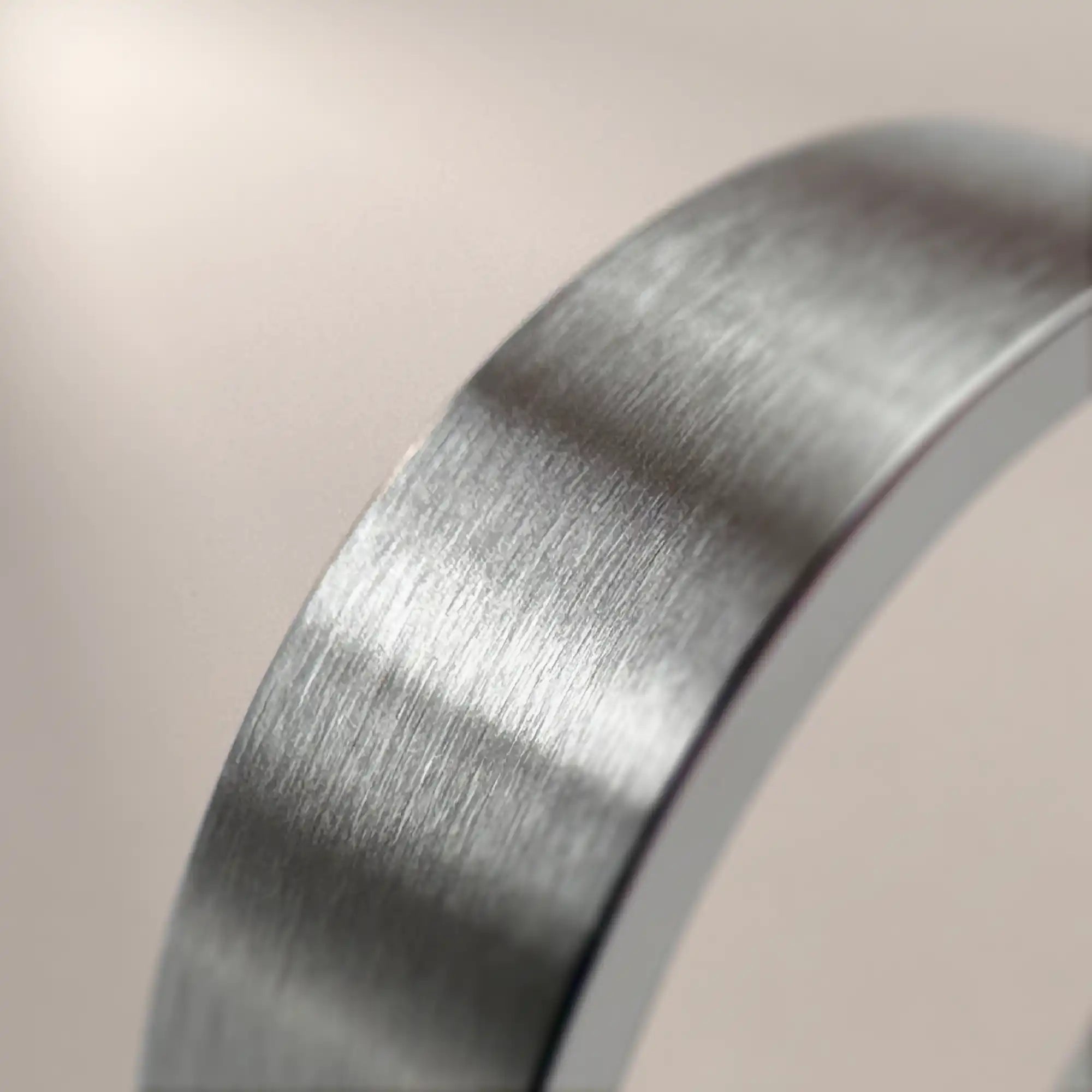 Stainless Steel (304) Brushed Flat Wedding Ring