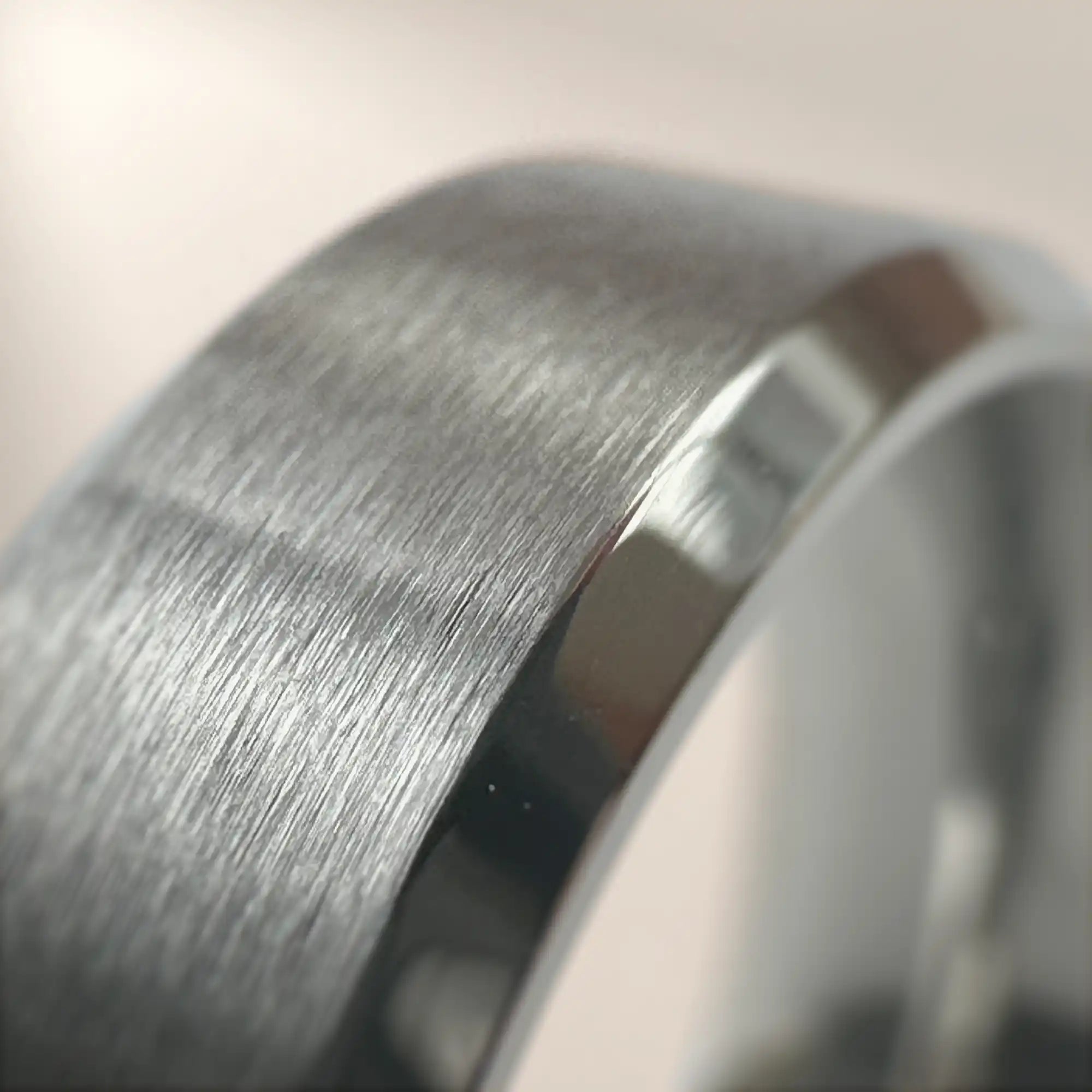 Stainless Steel (304) Brushed Beveled Wedding Ring