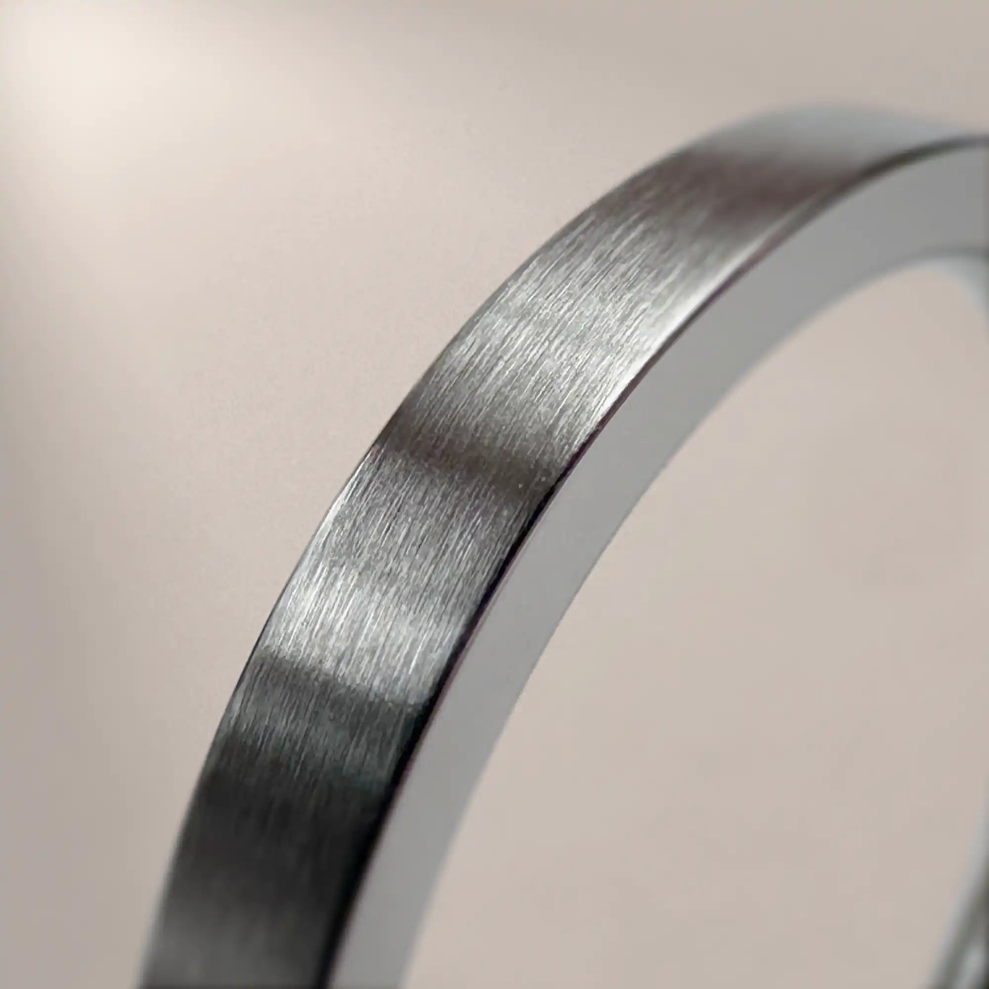 Stainless Steel (304) Brushed Flat Slim Wedding Ring