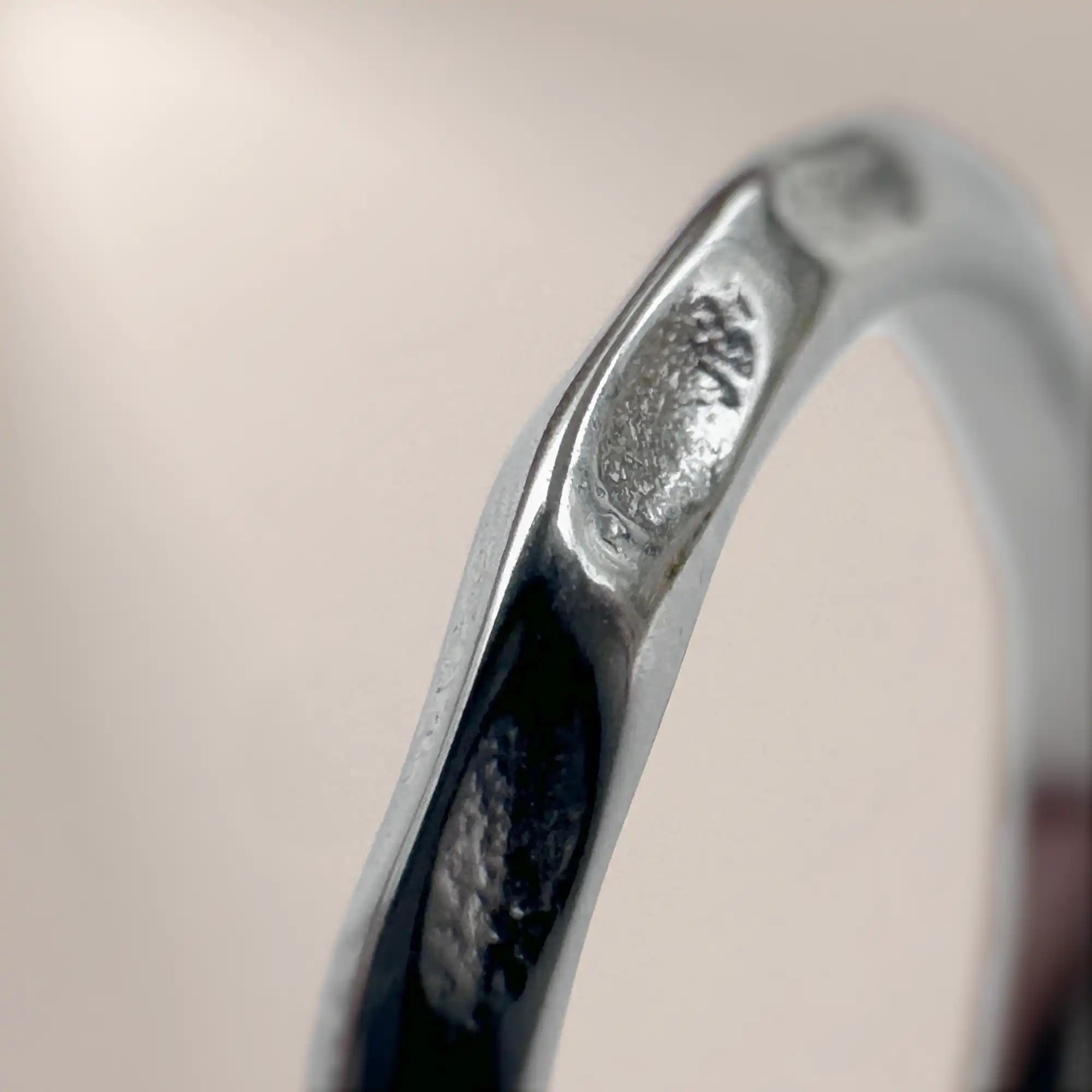 Stainless Steel (304) Hammered Court Slim Wedding Ring