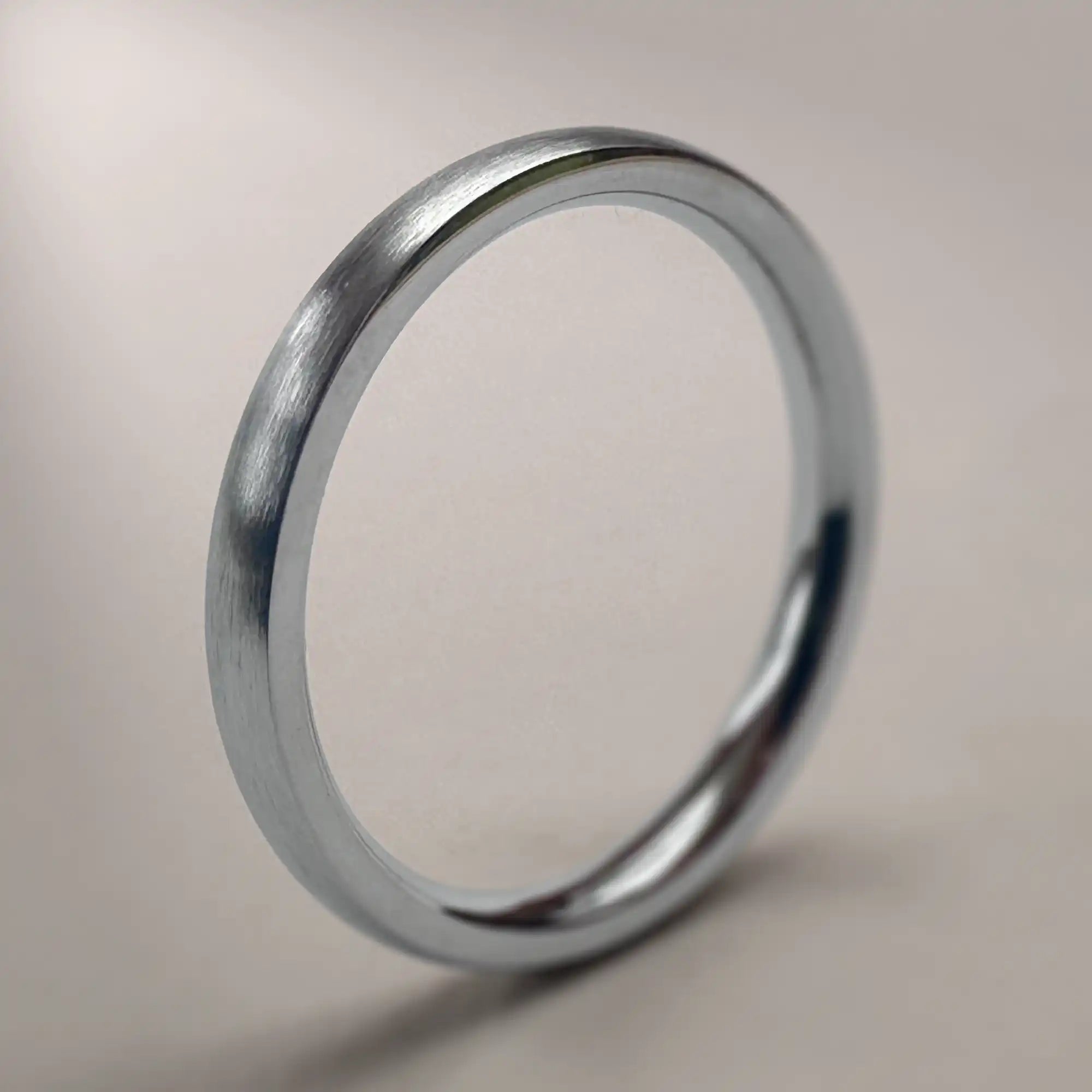 Surgical Steel (316L) Brushed Court Slim Wedding Ring