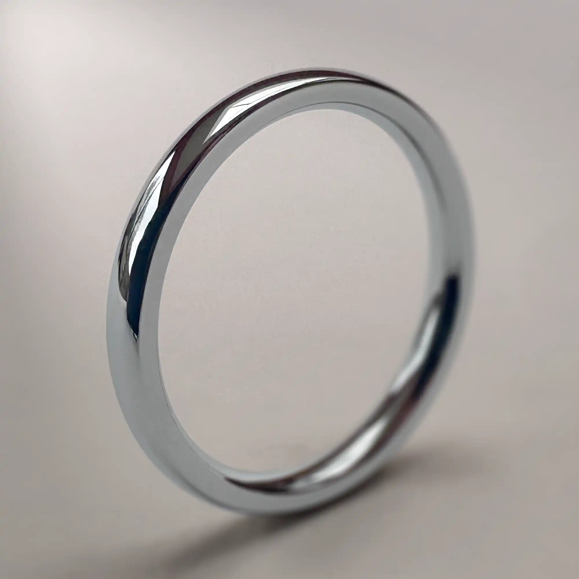 Surgical Steel (316L) Polished Court Slim Wedding Ring