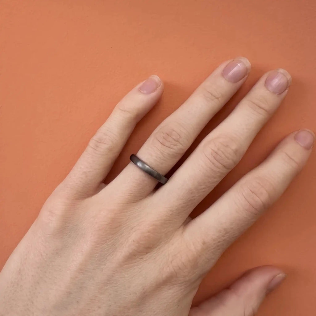 Tungsten Brushed Slim Wedding Ring - Bound.