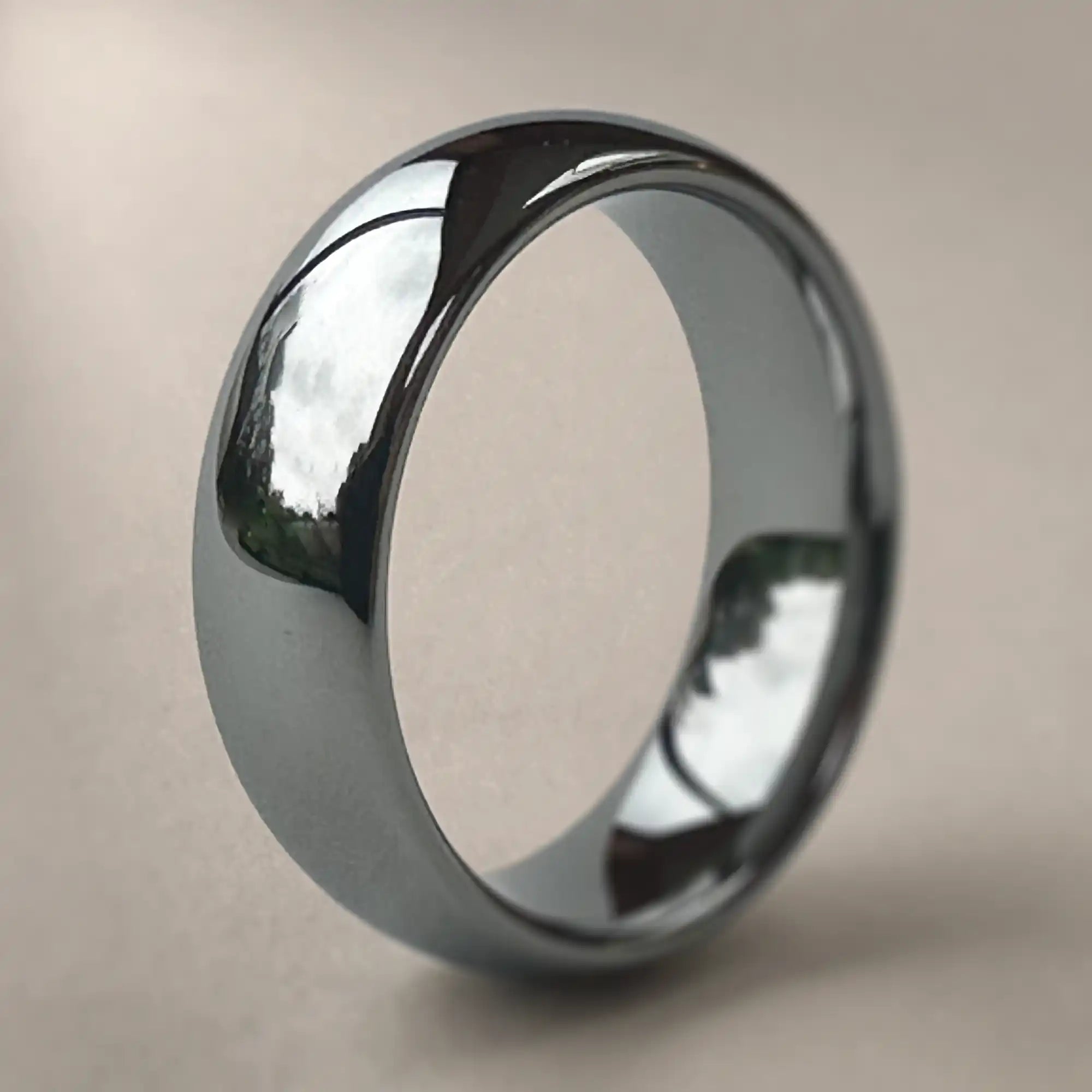 Tungsten Polished Court Wedding Ring